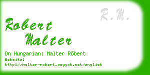 robert malter business card